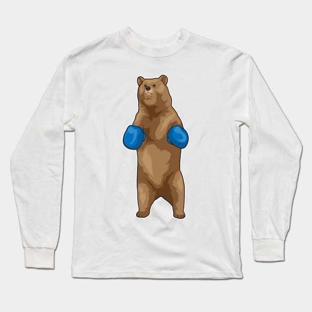 Bear Boxer Boxing gloves Long Sleeve T-Shirt by Markus Schnabel